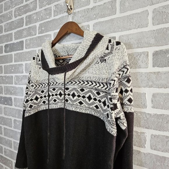 Maurices Sweater Women's 0 XS Fair Isle‎ Cowl Neck Metallic Thread Knit Pullover - Picture 4 of 11